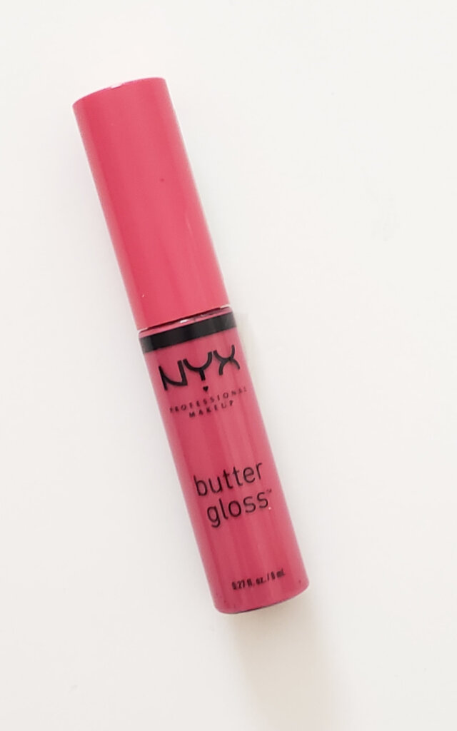 Nyx Butter Gloss in Strawberry Cheesecake. Drugstore Beauty